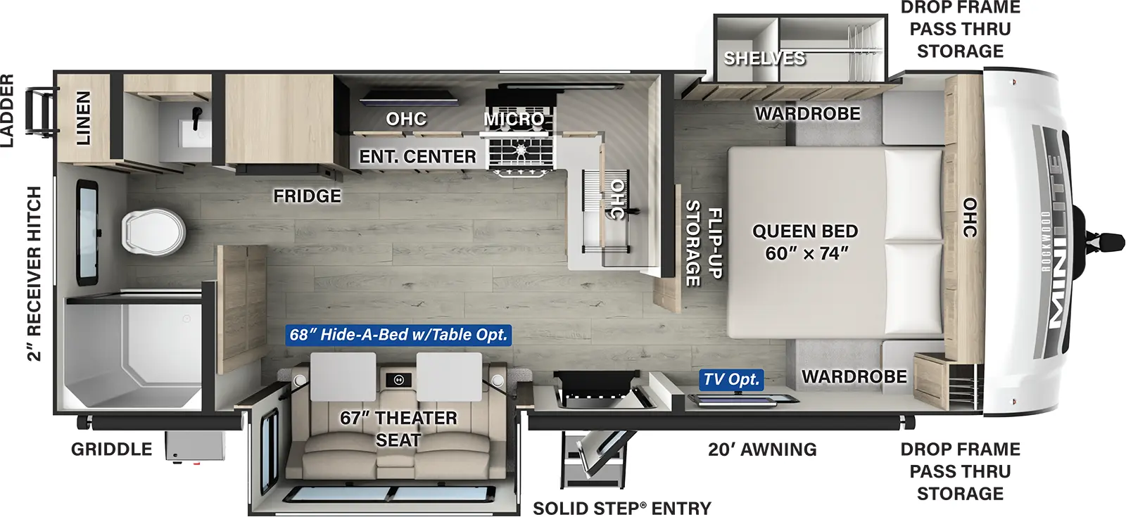 Rockwood Mini Lite 2518S Floorplan